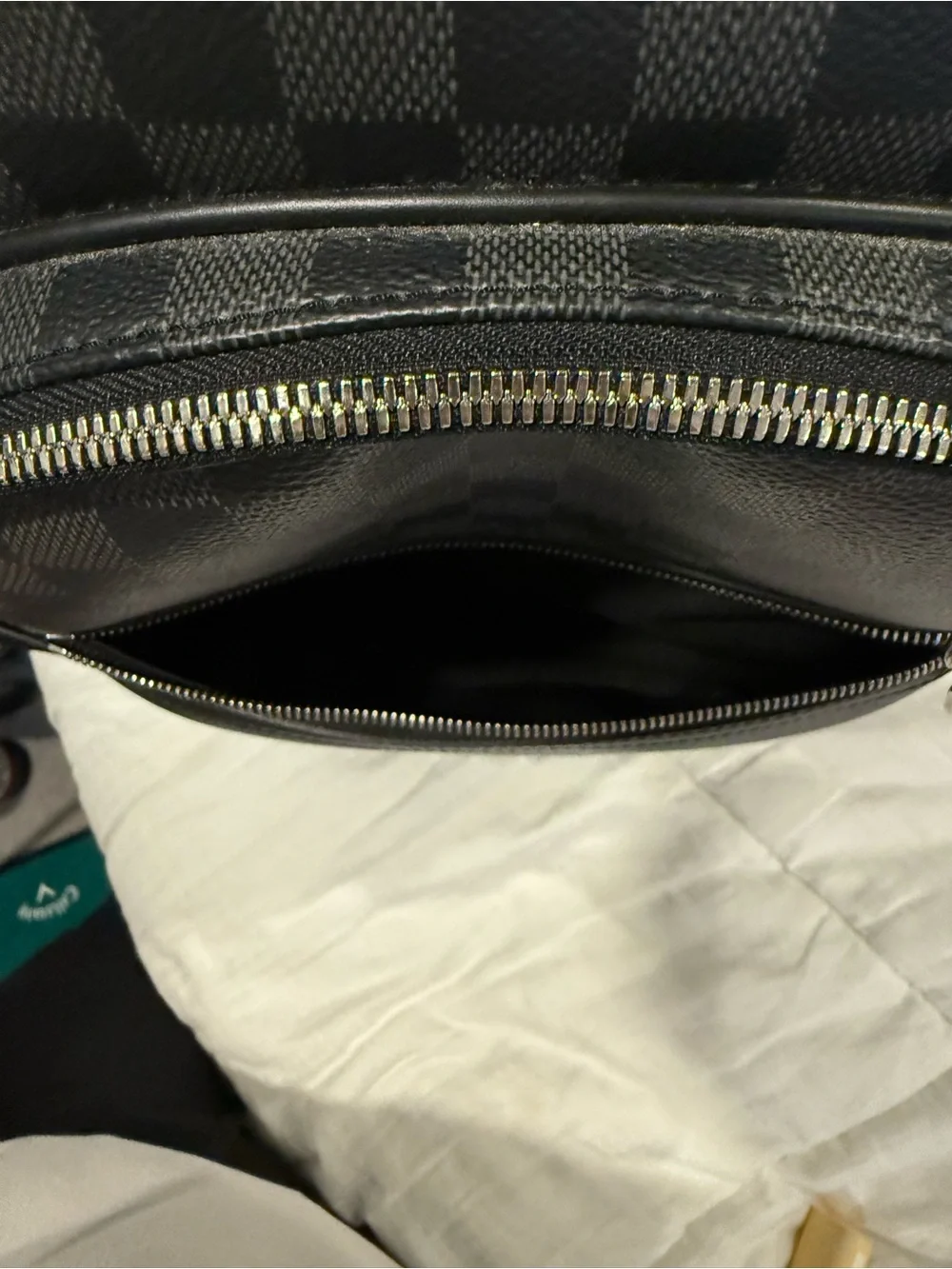 Louis Vuitton Black Damier Graphite Canvas Backpack with Silver Hardware